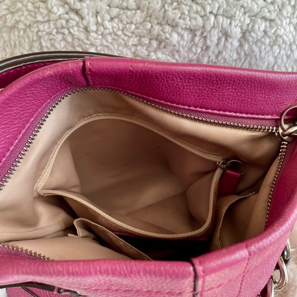 Coach Pink Chain Duffle Convertible Leather Crossbody Bag - Picture 4 of 6